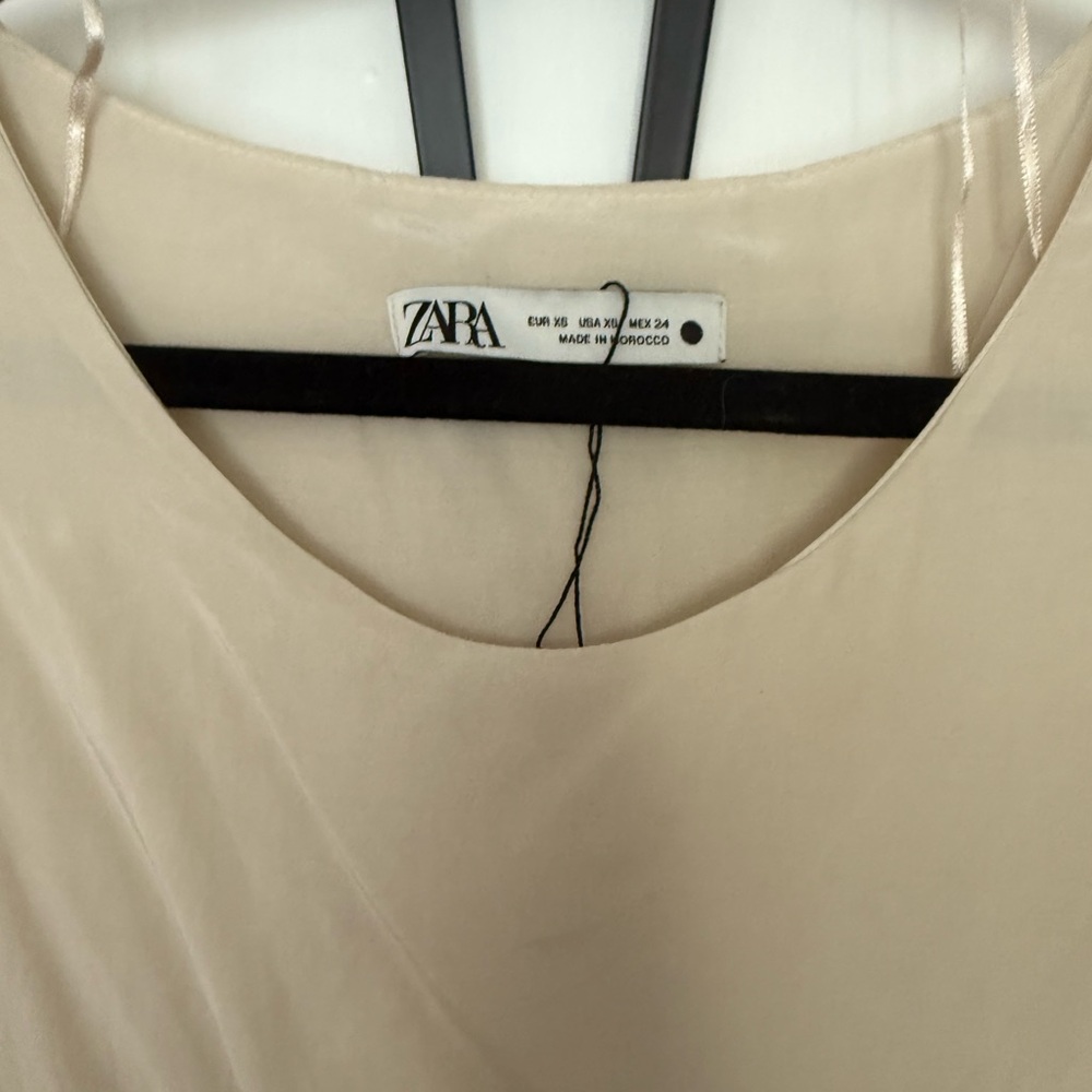 Zara Cream Asymmetrical Layered Dress - Picture 3 of 5
